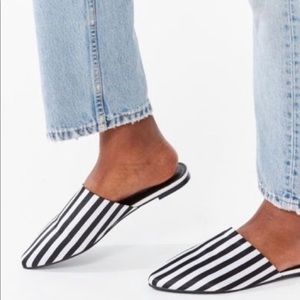 Urban Outfitters Black & White Striped Flats